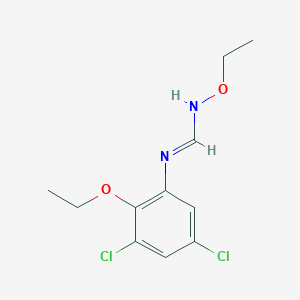 molecular formula C11H14Cl2N2O2 B14341816 N'-(3,5-dichloro-2-ethoxyphenyl)-N-ethoxymethanimidamide CAS No. 98852-24-5