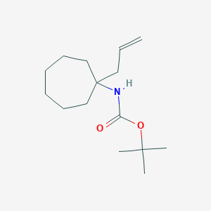 molecular formula C15H27NO2 B1434182 N-Boc-1-allyl-1-aminocycloheptane CAS No. 1335042-63-1