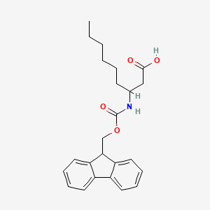molecular formula C24H29NO4 B1434186 N-Fmoc-(+/-)-3-氨基壬酸 CAS No. 1335041-93-4
