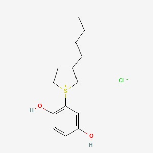 3-Butyl-1-(2,5-dihydroxyphenyl)thiolan-1-ium chloride