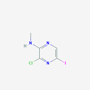 molecular formula C5H5ClIN3 B1434189 3-chloro-5-iodo-N-methylpyrazin-2-amine CAS No. 1704064-40-3