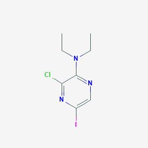 molecular formula C8H11ClIN3 B1434190 3-chloro-N,N-diethyl-5-iodopyrazin-2-amine CAS No. 1704064-41-4