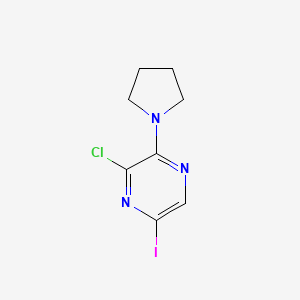 3-Chloro-5-iodo-2-(pyrrolidin-1-yl)pyrazine
