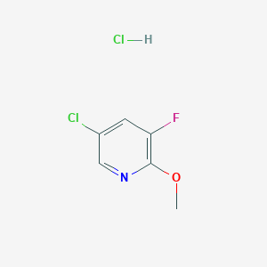 molecular formula C6H6Cl2FNO B1434197 5-Chloro-3-fluoro-2-methoxypyridine hydrochloride CAS No. 1704064-96-9