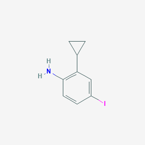 molecular formula C9H10IN B1434198 2-Cyclopropyl-4-iodoaniline CAS No. 1704065-05-3