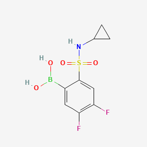 (2-(N-cyclopropylsulfamoyl)-4,5-difluorophenyl)boronic acid