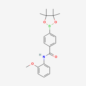 molecular formula C20H24BNO4 B1434203 N-(2-methoxyphenyl)-4-(4,4,5,5-tetramethyl-1,3,2-dioxaborolan-2-yl)benzamide CAS No. 1704069-54-4