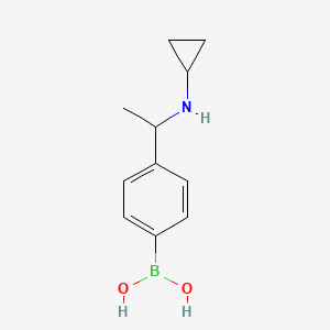 molecular formula C11H16BNO2 B1434206 (4-(1-(环丙氨基)乙基)苯基)硼酸 CAS No. 1704073-37-9