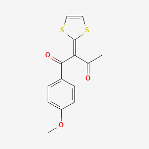 2-(1,3-Dithiol-2-ylidene)-1-(4-methoxyphenyl)-1,3-butanedione