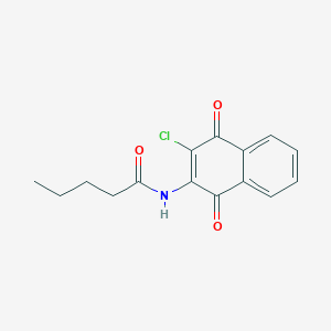 Pentanamide, N-(3-chloro-1,4-dihydro-1,4-dioxo-2-naphthalenyl)-