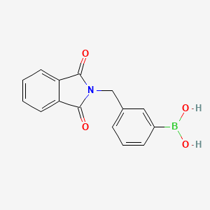 molecular formula C15H12BNO4 B1434219 (3-((1,3-二氧代异吲哚-2-基)甲基)苯基)硼酸 CAS No. 935701-06-7