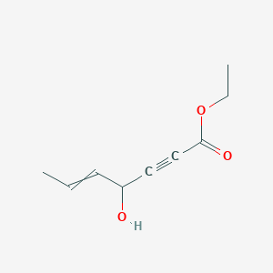 Ethyl 4-hydroxyhept-5-en-2-ynoate