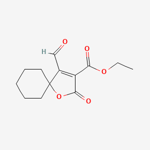 Ethyl 4-formyl-2-oxo-1-oxaspiro[4.5]dec-3-ene-3-carboxylate