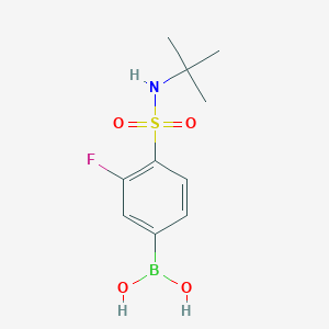 B1434224 (4-(N-(tert-butyl)sulfamoyl)-3-fluorophenyl)boronic acid CAS No. 1704095-87-3