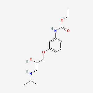 Carbamic acid, (3-(2-hydroxy-3-((1-methylethyl)amino)propoxy)phenyl)-, ethyl ester