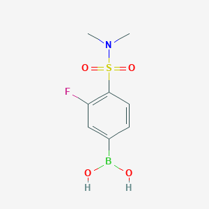 molecular formula C8H11BFNO4S B1434225 (4-(N,N-二甲基磺酰氨基)-3-氟苯基)硼酸 CAS No. 1704096-37-6