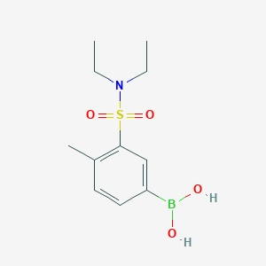 molecular formula C11H18BNO4S B1434231 (3-(N,N-二乙基磺酰胺基)-4-甲苯基)硼酸 CAS No. 1704067-33-3