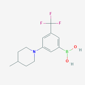 molecular formula C13H17BF3NO2 B1434233 (3-(4-Methylpiperidin-1-yl)-5-(trifluoromethyl)phenyl)boronic acid CAS No. 1704068-89-2