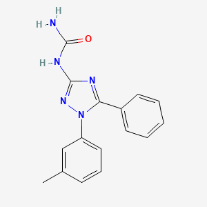 molecular formula C16H15N5O B14342372 N-[1-(3-Methylphenyl)-5-phenyl-1H-1,2,4-triazol-3-yl]urea CAS No. 93798-37-9