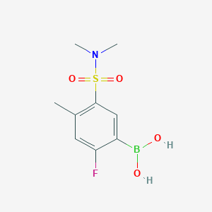 molecular formula C9H13BFNO4S B1434239 (5-(N,N-dimethylsulfamoyl)-2-fluoro-4-methylphenyl)boronic acid CAS No. 1704121-40-3