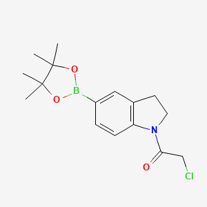 molecular formula C16H21BClNO3 B1434241 2-氯-1-(5-(4,4,5,5-四甲基-1,3,2-二恶唑硼烷-2-基)吲哚-1-基)乙酮 CAS No. 1704067-44-6