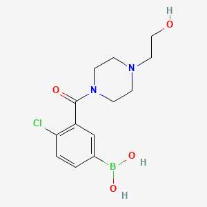 molecular formula C13H18BClN2O4 B1434244 (4-Chloro-3-(4-(2-hydroxyethyl)piperazine-1-carbonyl)phenyl)boronic acid CAS No. 1704080-40-9