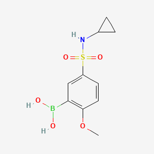 molecular formula C10H14BNO5S B1434245 (5-(N-cyclopropylsulfamoyl)-2-methoxyphenyl)boronic acid CAS No. 1704080-64-7