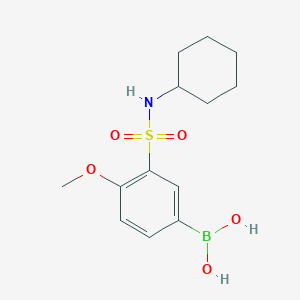 molecular formula C13H20BNO5S B1434246 (3-(N-cyclohexylsulfamoyl)-4-methoxyphenyl)boronic acid CAS No. 874459-67-3