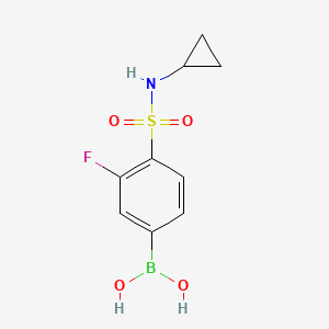 molecular formula C9H11BFNO4S B1434247 (4-(N-cyclopropylsulfamoyl)-3-fluorophenyl)boronic acid CAS No. 1704096-55-8