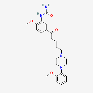 Urea, (2-methoxy-5-(5-(4-(2-methoxyphenyl)-1-piperazinyl)-1-oxopentyl)phenyl)-