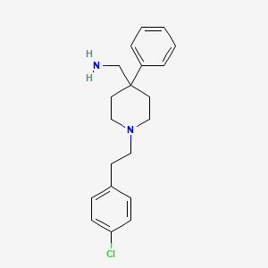 4-Piperidinemethanamine, 1-(2-(4-chlorophenyl)ethyl)-4-phenyl-