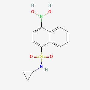 molecular formula C13H14BNO4S B1434248 (4-(N-cyclopropylsulfamoyl)naphthalen-1-yl)boronic acid CAS No. 1704121-07-2