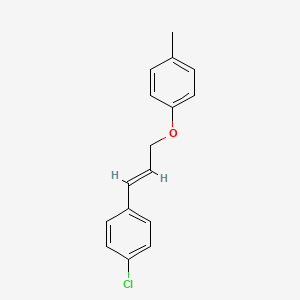 molecular formula C16H15ClO B14342486 1-chloro-4-[(E)-3-(4-methylphenoxy)prop-1-enyl]benzene CAS No. 92907-14-7