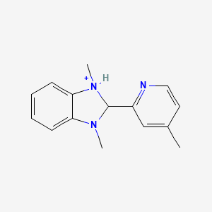 1,3-Dimethyl-2-(4-methylpyridin-2-yl)-2,3-dihydro-1H-benzimidazol-1-ium