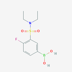 molecular formula C10H15BFNO4S B1434250 (3-(N,N-diethylsulfamoyl)-4-fluorophenyl)boronic acid CAS No. 1704121-64-1