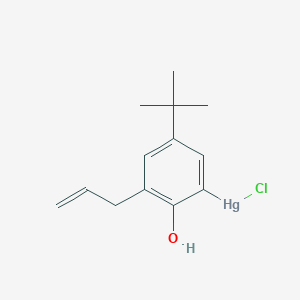 molecular formula C13H17ClHgO B14342529 [5-tert-Butyl-2-hydroxy-3-(prop-2-en-1-yl)phenyl](chloro)mercury CAS No. 93590-28-4