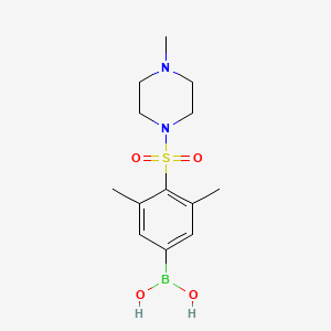 molecular formula C13H21BN2O4S B1434253 (3,5-Dimethyl-4-((4-methylpiperazin-1-yl)sulfonyl)phenyl)boronic acid CAS No. 1704068-75-6