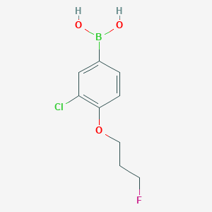 molecular formula C9H11BClFO3 B1434255 (3-Chloro-4-(3-fluoropropoxy)phenyl)boronic acid CAS No. 1704080-24-9
