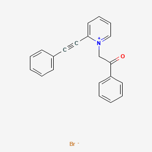 1-(2-Oxo-2-phenylethyl)-2-(phenylethynyl)pyridin-1-ium bromide