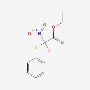 Ethyl fluoro(nitro)(phenylsulfanyl)acetate