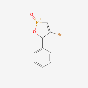 molecular formula C9H7BrO2P+ B14342564 4-Bromo-2-oxo-5-phenyl-2,5-dihydro-1,2-oxaphosphol-2-ium CAS No. 93199-47-4