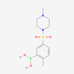 molecular formula C12H19BN2O4S B1434258 (2-Methyl-5-((4-methylpiperazin-1-yl)sulfonyl)phenyl)boronic acid CAS No. 1704095-84-0