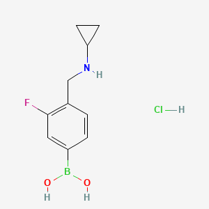 molecular formula C10H14BClFNO2 B1434259 (4-((Cyclopropylamino)methyl)-3-fluorophenyl)boronic acid hydrochloride CAS No. 1704096-25-2