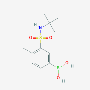 molecular formula C11H18BNO4S B1434260 (3-(N-(叔丁基)磺酰基)-4-甲基苯基)硼酸 CAS No. 1704097-20-0