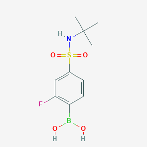 molecular formula C10H15BFNO4S B1434261 (4-(N-(tert-butyl)sulfamoyl)-2-fluorophenyl)boronic acid CAS No. 1704097-26-6