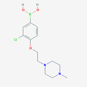 molecular formula C13H20BClN2O3 B1434266 (3-Chloro-4-(2-(4-methylpiperazin-1-yl)ethoxy)phenyl)boronic acid CAS No. 1704074-20-3