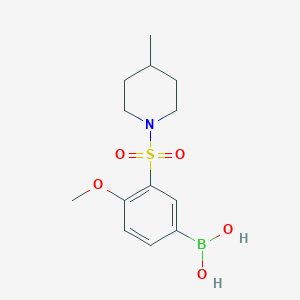 molecular formula C13H20BNO5S B1434269 (4-Methoxy-3-((4-methylpiperidin-1-yl)sulfonyl)phenyl)boronic acid CAS No. 1704074-57-6