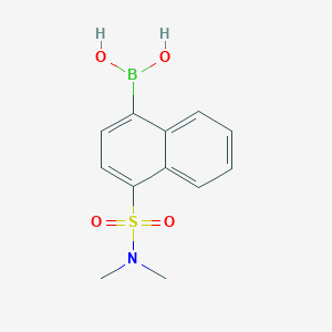 molecular formula C12H14BNO4S B1434273 (4-(N,N-dimethylsulfamoyl)naphthalen-1-yl)boronic acid CAS No. 1704097-52-8