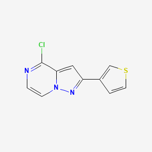 molecular formula C10H6ClN3S B1434275 4-Chloro-2-(thiophen-3-yl)pyrazolo[1,5-a]pyrazine CAS No. 1955514-18-7