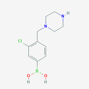 molecular formula C11H16BClN2O2 B1434277 (3-Chloro-4-(piperazin-1-ylmethyl)phenyl)boronic acid CAS No. 1704074-54-3